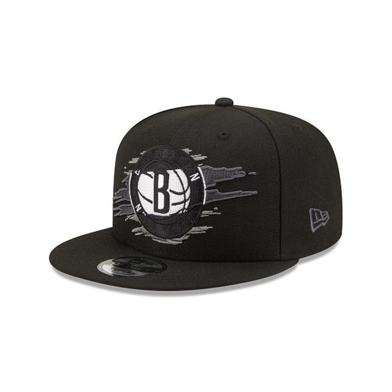 NBA Brooklyn Nets Logo Tear 9Fifty Snapback (UHI5669) - Black New Era Caps